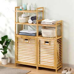 화장실 욕실 빨래 바구니 빨래통 수납장 (3단 40)