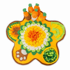 강아지 노즈워크 플라워 소리나는 당근밭 담요 매트