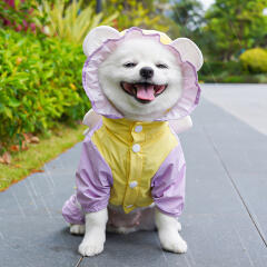 도그웨그 플라워 엔젤 올인원 우비 강아지 레인코트