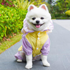 도그웨그 플라워 엔젤 올인원 우비 강아지 레인코트