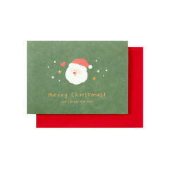 하트산타얼굴 팝업카드 