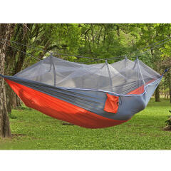후니 캠핑용 모기장 해먹(그레이+오렌지/260x140cm)
