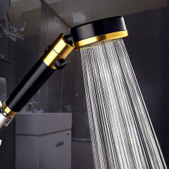 블랙골드 욕실 절수 수압상승 샤워 호스 헤드 샤워기