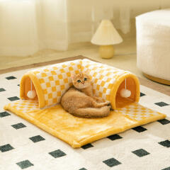 캣냐옹 체크 캣터널 숨숨집 동굴