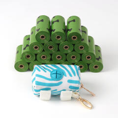 멍멍 파우치+향기 배변봉투18롤 세트(그린)