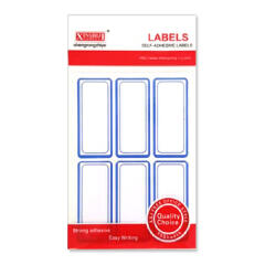 사각라벨8(3x2), (1장-라벨6개)/(10P) -파랑(단품)