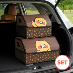 (소형+대형 SET) 춘식이 클리어 차량용 트렁크 보관함