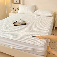 방수 누빔 침대 매트리스 커버 패드 토퍼 (싱글)