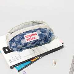 180도 Hapoom pencil cosmetic pouch _ Rough Denim