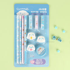 시나모롤 피규어 연필 보호캡 연필깎이 세트
