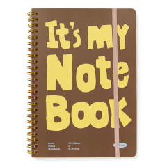 브라운 레터링 스프링노트 