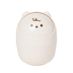 아이보리비숑 미니휴지통 