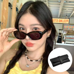 베일린 타원형 레트로 아시안핏 뿔테 선글라스 UV400