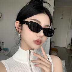 베일린 타원형 레트로 아시안핏 뿔테 선글라스 UV400
