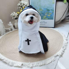 도그웨그 수녀복 코스튬 강아지 할로윈 의상