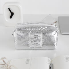 모모씨 마시멜로 펜슬파우치 silver