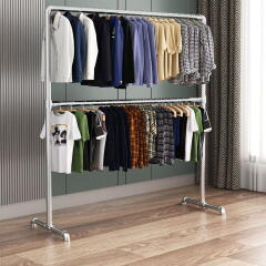 철제 파이프 행거 옷걸이 이동식 2단 (특대형)