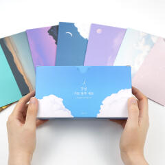 핑크풋 감성 가로 봉투 세트