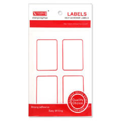 사각라벨11(2x2), (1장-라벨4개)/(10P) /빨강(단품)