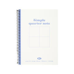 심플 4분할 스프링노트 