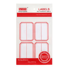 사각라벨10(2x2), (1장-라벨4개)/(10P) /빨강(단품)