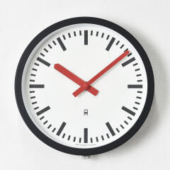 저소음 스테이션 벽시계(블랙)