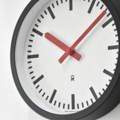 저소음 스테이션 벽시계(블랙)