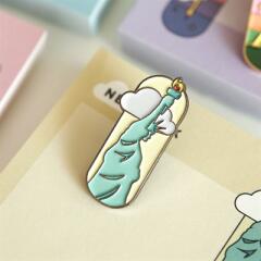 열기구여행 뉴욕 자유의 여신상 뱃지