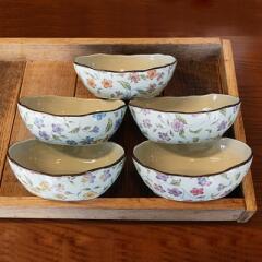 일본 도자기 그릇 아리타 타원 앞접시 볼그릇 5P 세트 홈세트 집들이