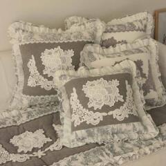 리치 프릴 쿠션 50x50 (커버)/쇼파쿠션/침대쿠션