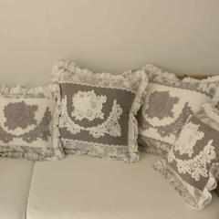 리치 프릴 쿠션 50x50 (커버)/쇼파쿠션/침대쿠션