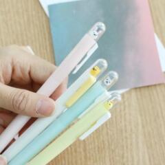 우주선 귀여운 동물 캐릭터 볼펜 4종 특이한 신기한 예쁜볼펜 판촉 펜 국산