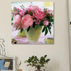 ia966-아크릴액자_금전운의모란꽃화분모음(중형)