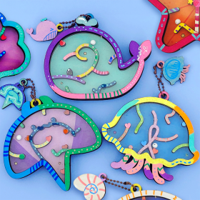 여름미술활동 미술놀이 바다속 동물친구들 나무미로