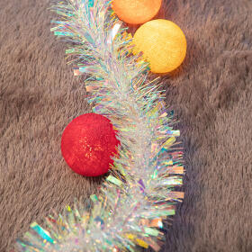 크리스마스 모루 반짝이 오로라 200cm 트리 벽 장식