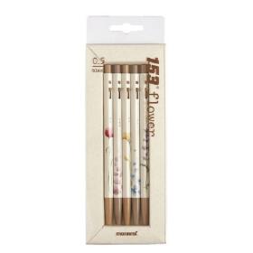 모나미 153 flower 플라워 0 5mm 5본입 흑색잉크