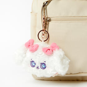 바비숑 얼굴 키링인형 