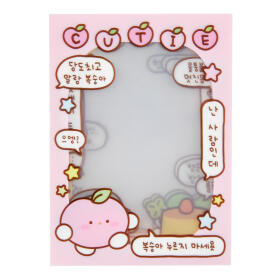 큐티 복숭아 인쇄 슬리브 