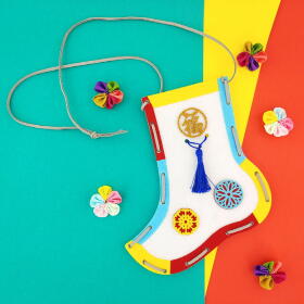 펠트 버선 주머니 가방 만들기2