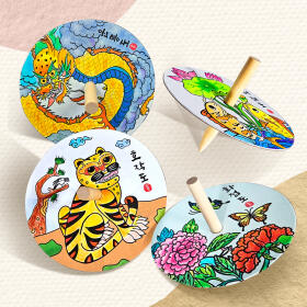 꾸미기 색칠 전통 민화 팽이(10cm) 1인용