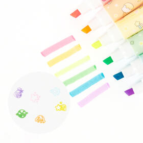 곰돌이형광펜 6입 