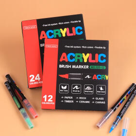 아이디몬 아크릴펜세트 브러쉬타입 24색