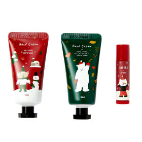 크리스마스 핸드크림립밤세트 
