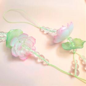 연꽃 비즈 키링 불교 악세사리 룸미러 차량 BB0325