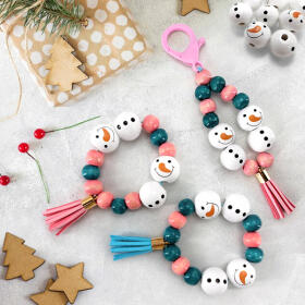 크리스마스 눈사람 나무비즈 팔찌 만들기(1인개별)