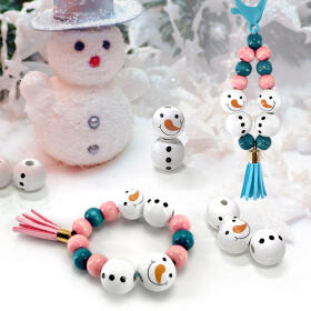 크리스마스 눈사람 나무비즈 키링 만들기(1인개별)