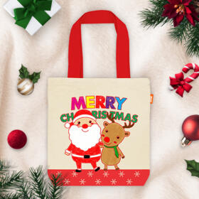 산타와 루돌프 에코백