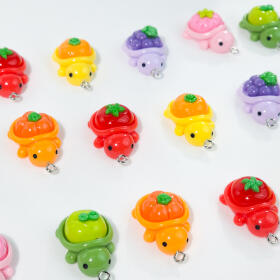 과일 품은 거북이 키링 펜던트 토마토 딸기 귤