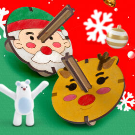 해피 크리스마스 나무팽이 (2종 택1)