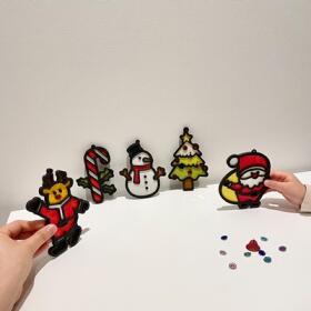 크리스마스 한지 오너먼트/가랜드 DIY 키트 (5종 세트)